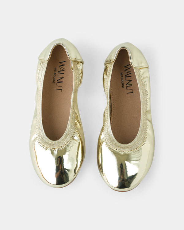 WALNUT CATIE PARTY BALLET - SOFT GOLD