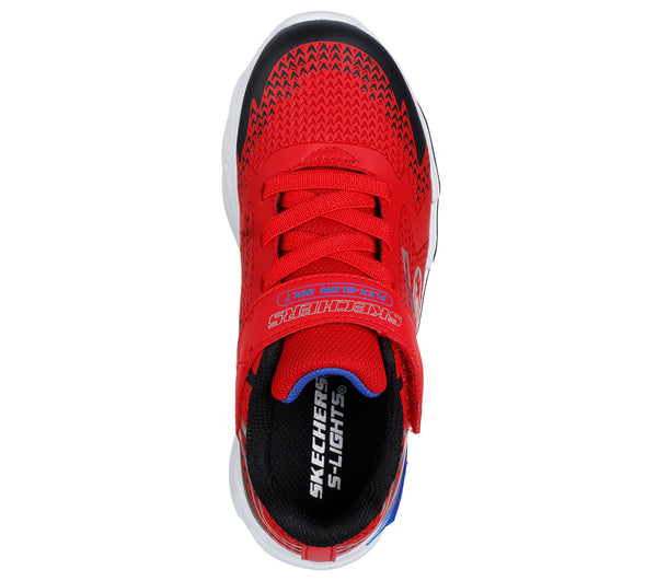 SKECHERS FLEX GLOW BOLT - RED BLACK