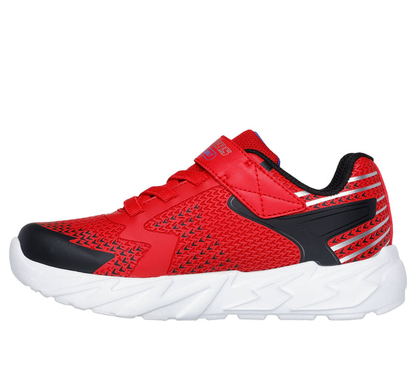 SKECHERS FLEX GLOW BOLT - RED BLACK