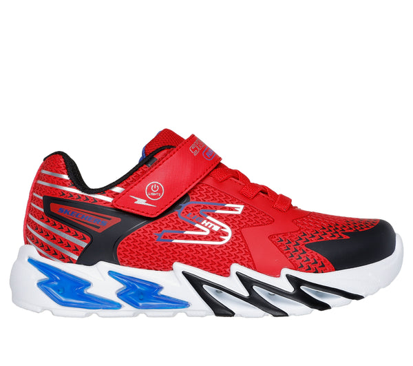 SKECHERS FLEX GLOW BOLT - RED BLACK