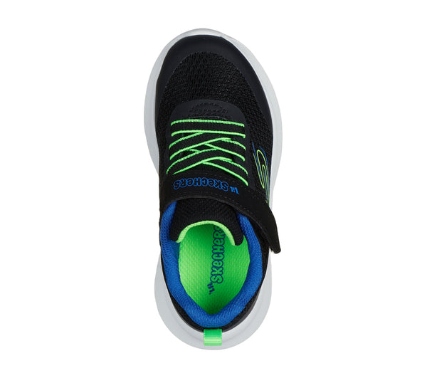 SKECHERS SKECH FAST BRISK BUDDIES - BLACK BLUE LIME