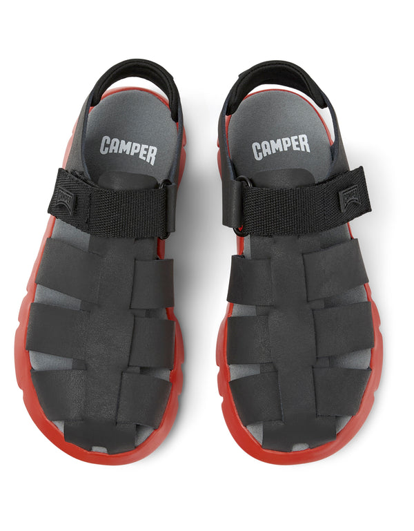 CAMPER ORUGA CAGED SS24 - BLACK RED