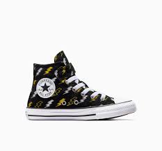 CONVERSE KID CT ELECTRIC BOLT HI - BLACK GOLDEN WREN GHOST TOWN