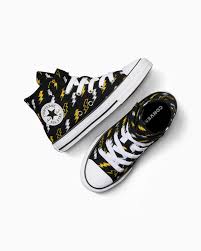 CONVERSE KID CT ELECTRIC BOLT HI - BLACK GOLDEN WREN GHOST TOWN