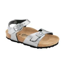 BIRKENSTOCK RIO KIDS - METALLIC SILVER